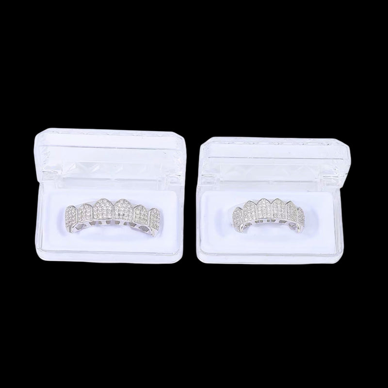 18K WHITE GOLD VAMPIRE GRILLZ