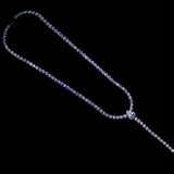 18K WHITE GOLD TENNIS CHAIN ROSARY