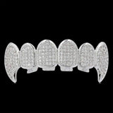 18K WHITE GOLD VAMPIRE GRILLZ