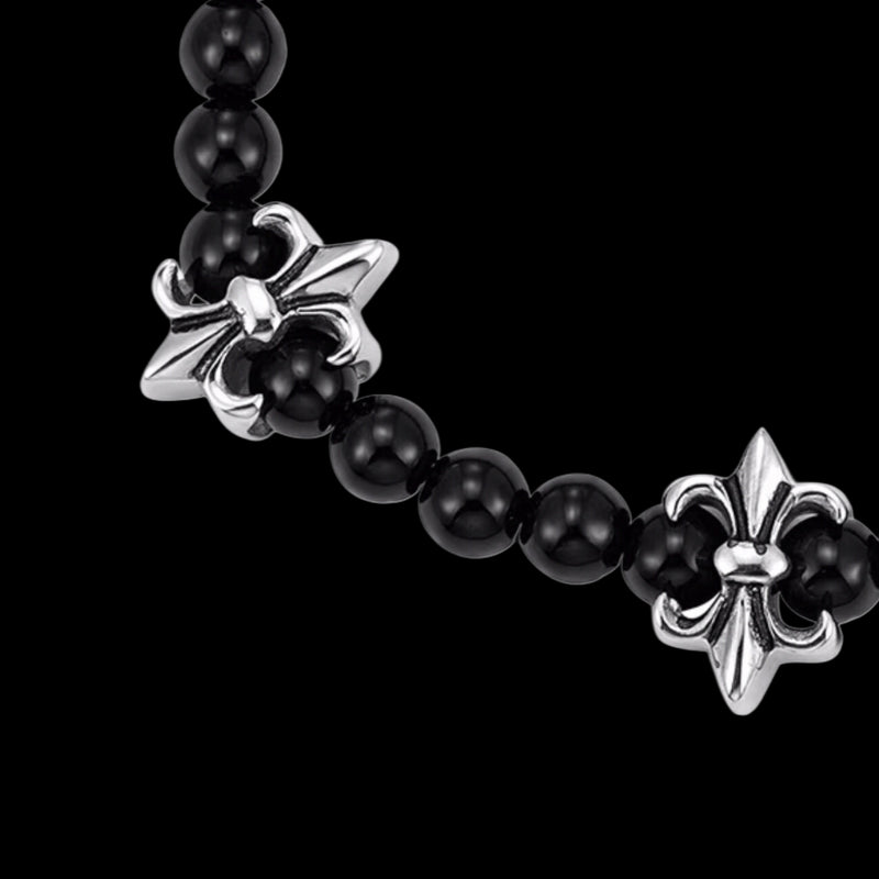 GOTHIC SPADE BEAD BRACELET