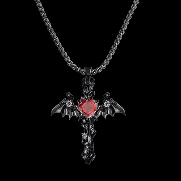 VAMPIRE CROSS NECKLACE