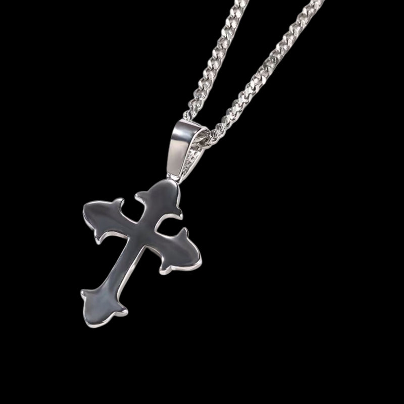 MICRO DIAMOND CROSS NECKLACE