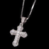 MICRODIAMOND CROSS NECKLACE