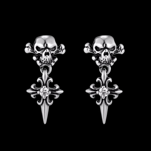 DIAMOND SKULL EARRINGS