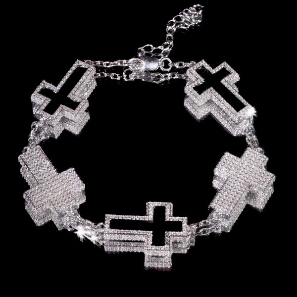 DIAMOND CROSS BRACELET