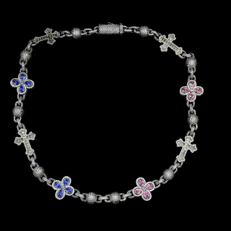 CLOVE DIAMOND CROSS CHAIN