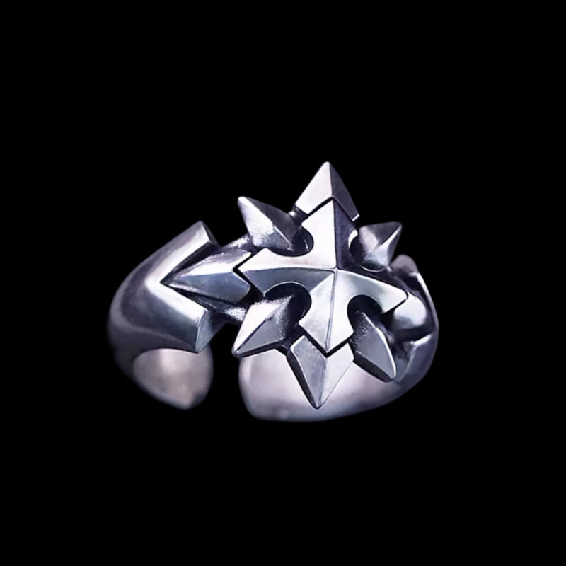 SPIKED STAR RING